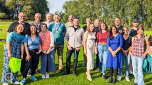 A group picture of the ELIXIR-UK Fellows at the Mottram Retreat in 2023