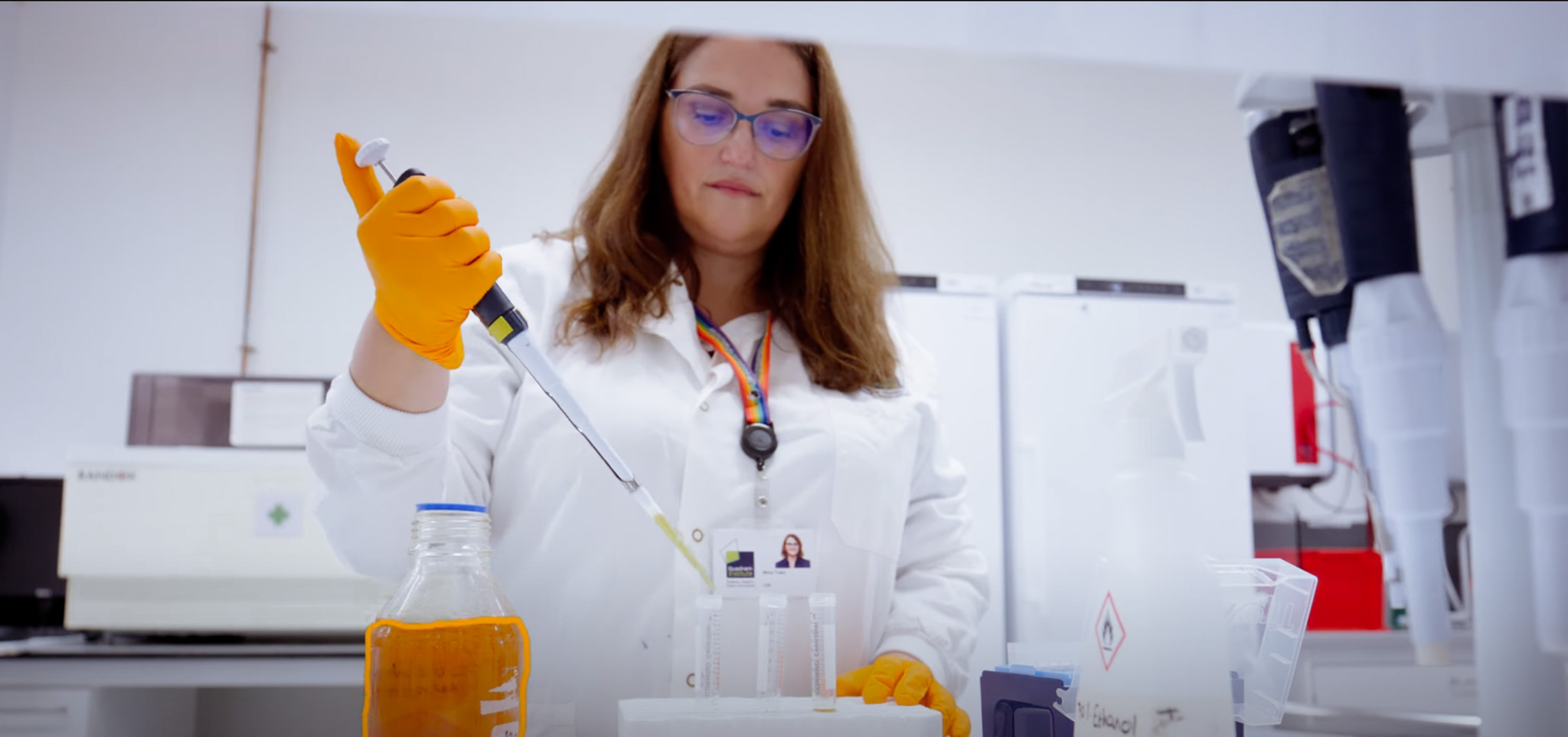 Dr Maria Traka in the lab leading an ELIXIR-UK Community