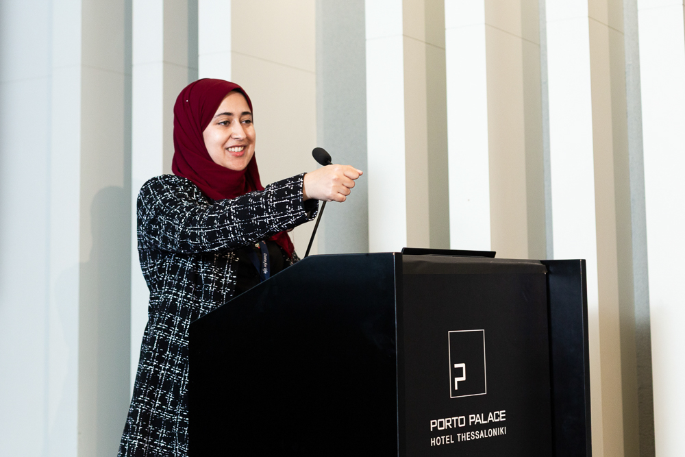 Sara Morsey presenting during the Digital Twin Infrastructure Research session during the 2025 ELIXIR All Hands